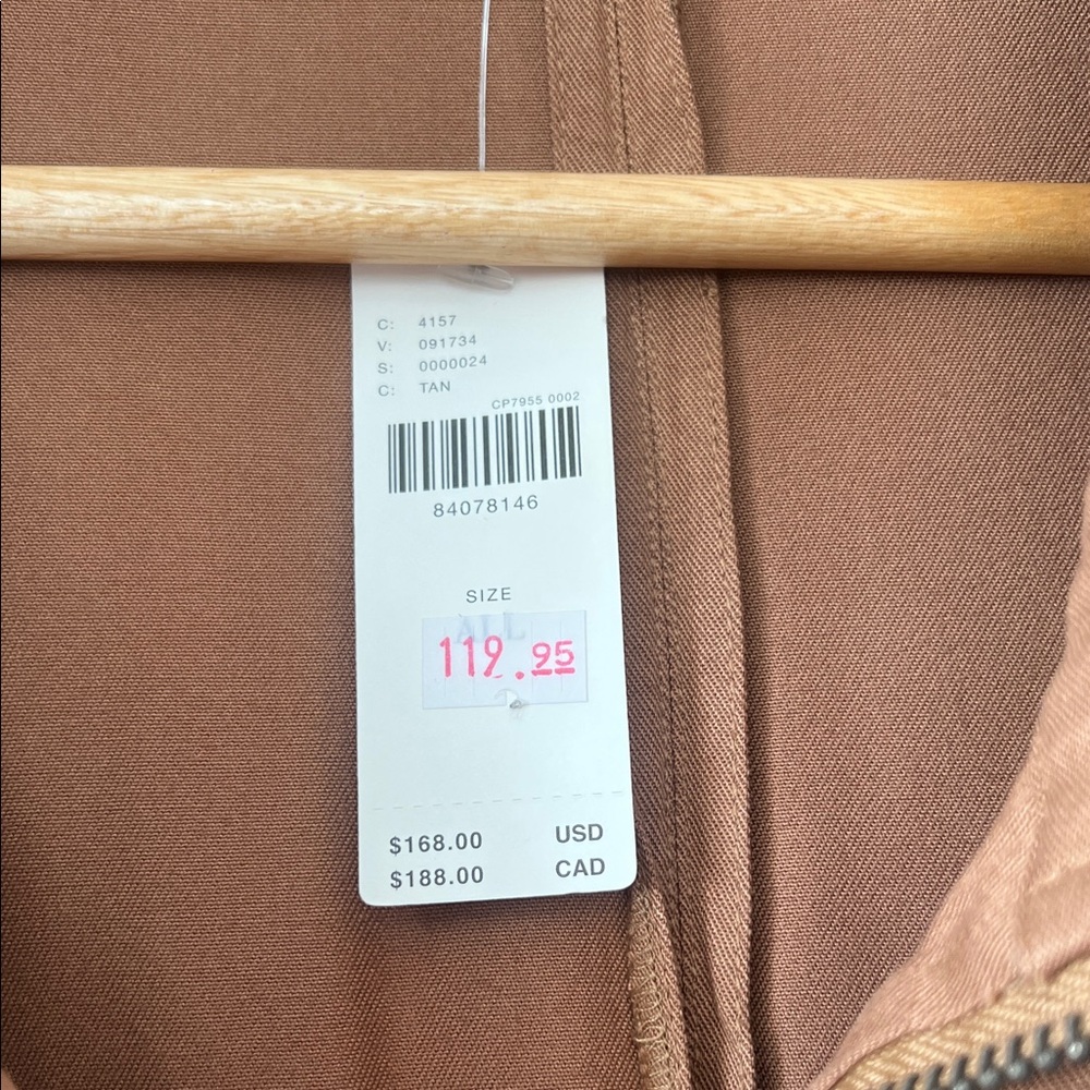 Pilcro Tan Zip-Up Jacket - Picture 3 of 7